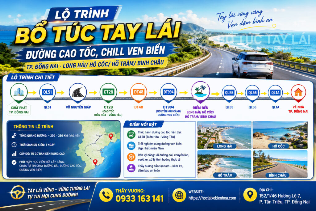 bổ túc tay lái biên hòa